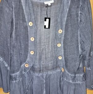 Crosstree Lane faded Navy Top - Size L